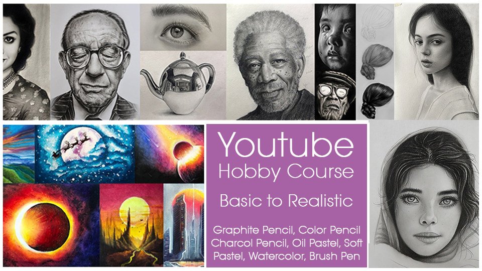 YouTube Hobby Drawing Course – 200 Videos, Lifetime Access(Without Mentorship)